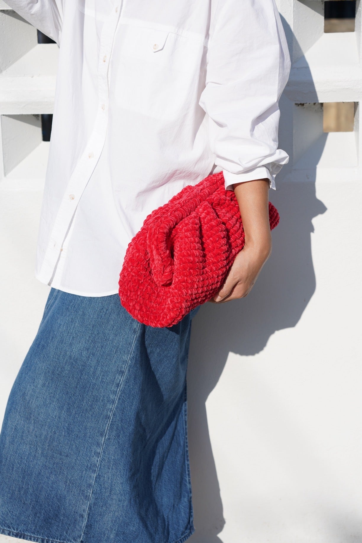 Cozy Velvet Cloud-Shape Handwoven Bag Collection