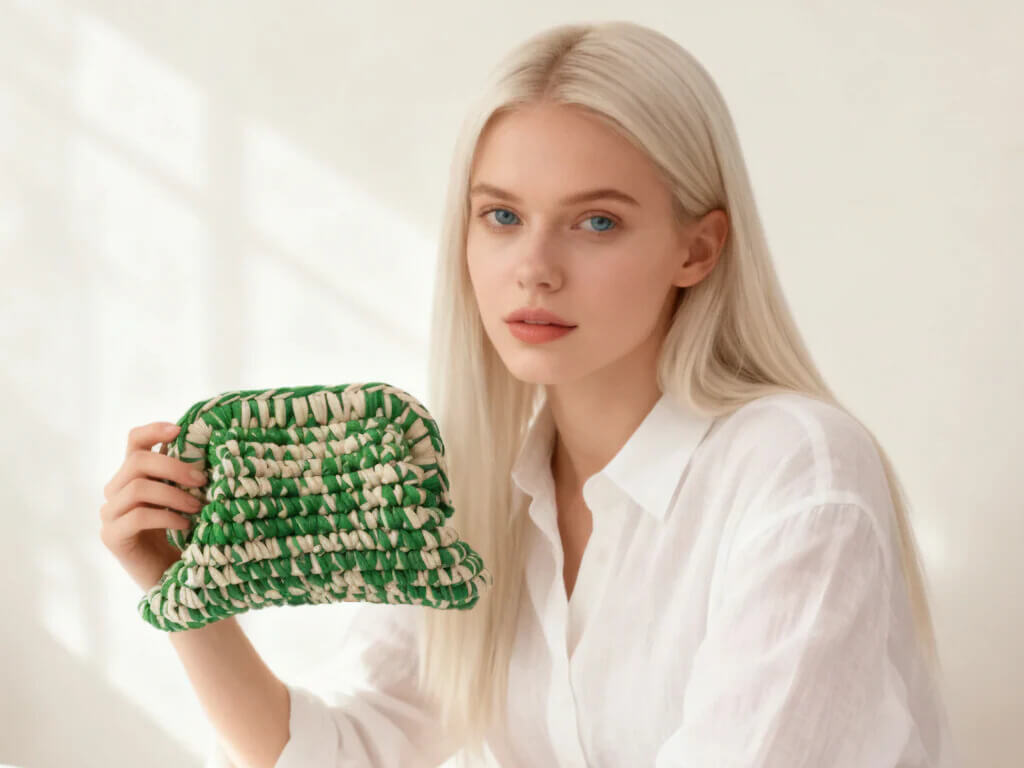 Eco-Friendly Colorful Tape Yarn Handwoven Clutch Collection