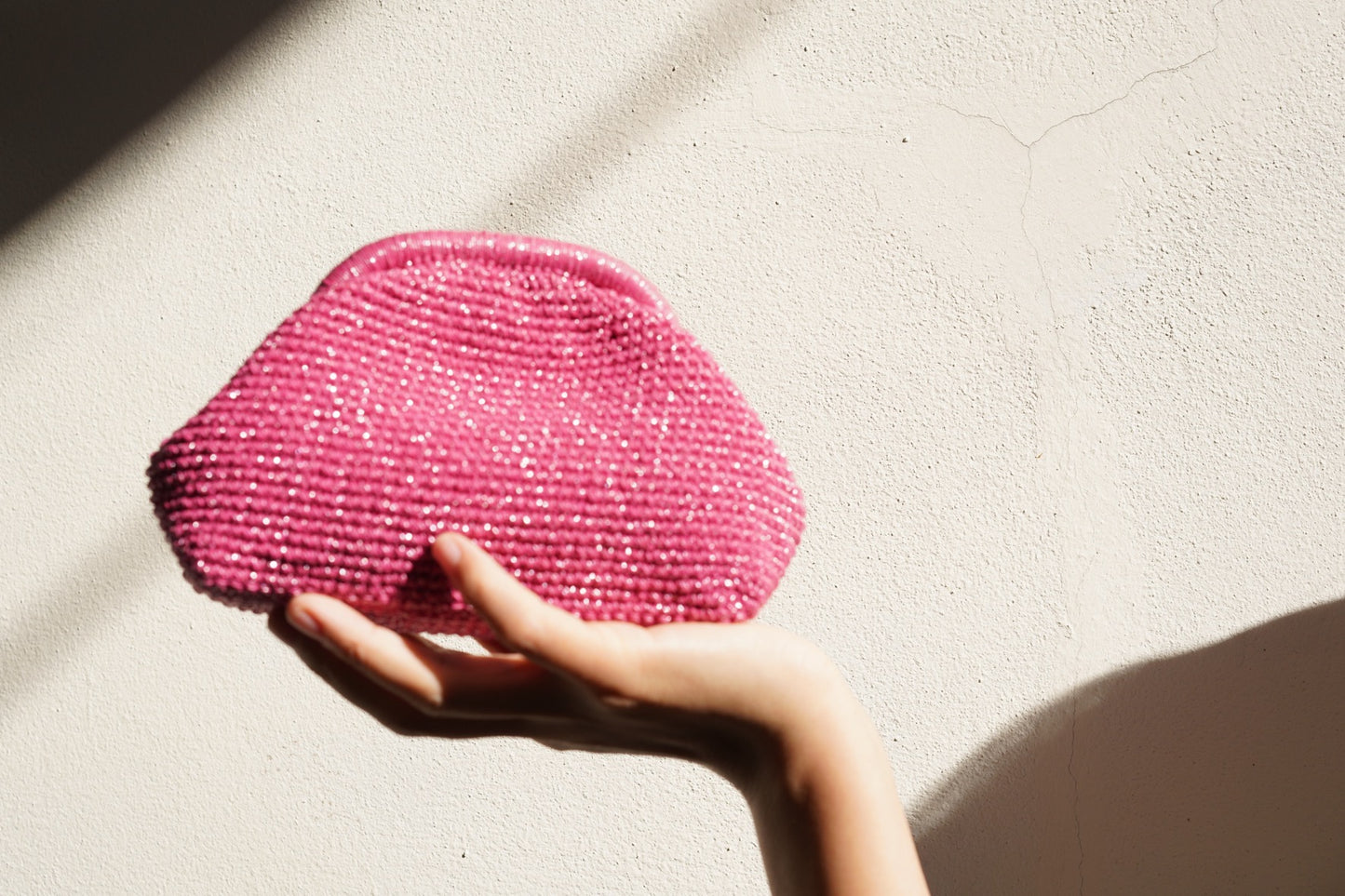 Mini Woven Wallet in Rose Red | Aunty Woven