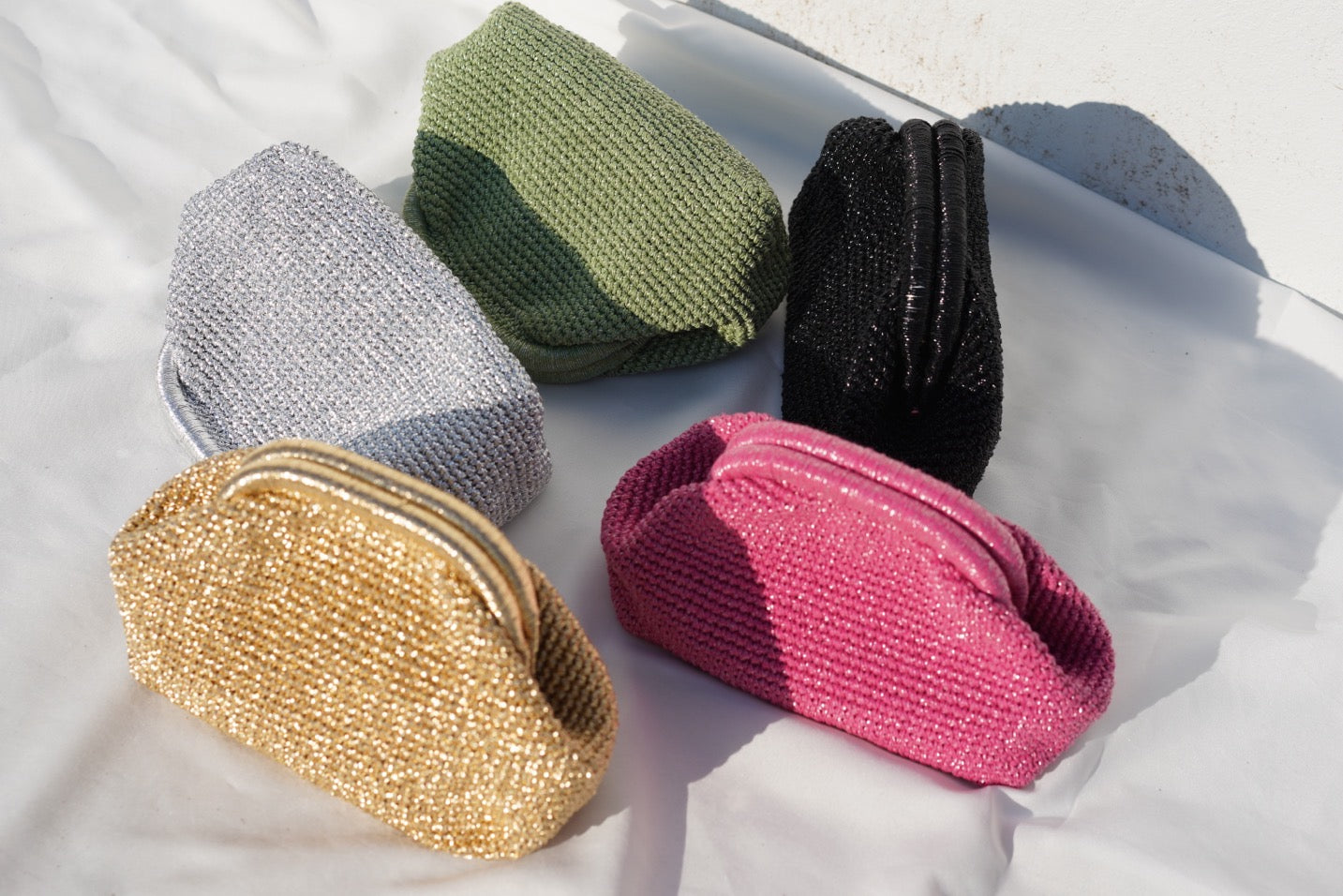 Mini Woven Wallet in Shiny Black | Aunty Woven