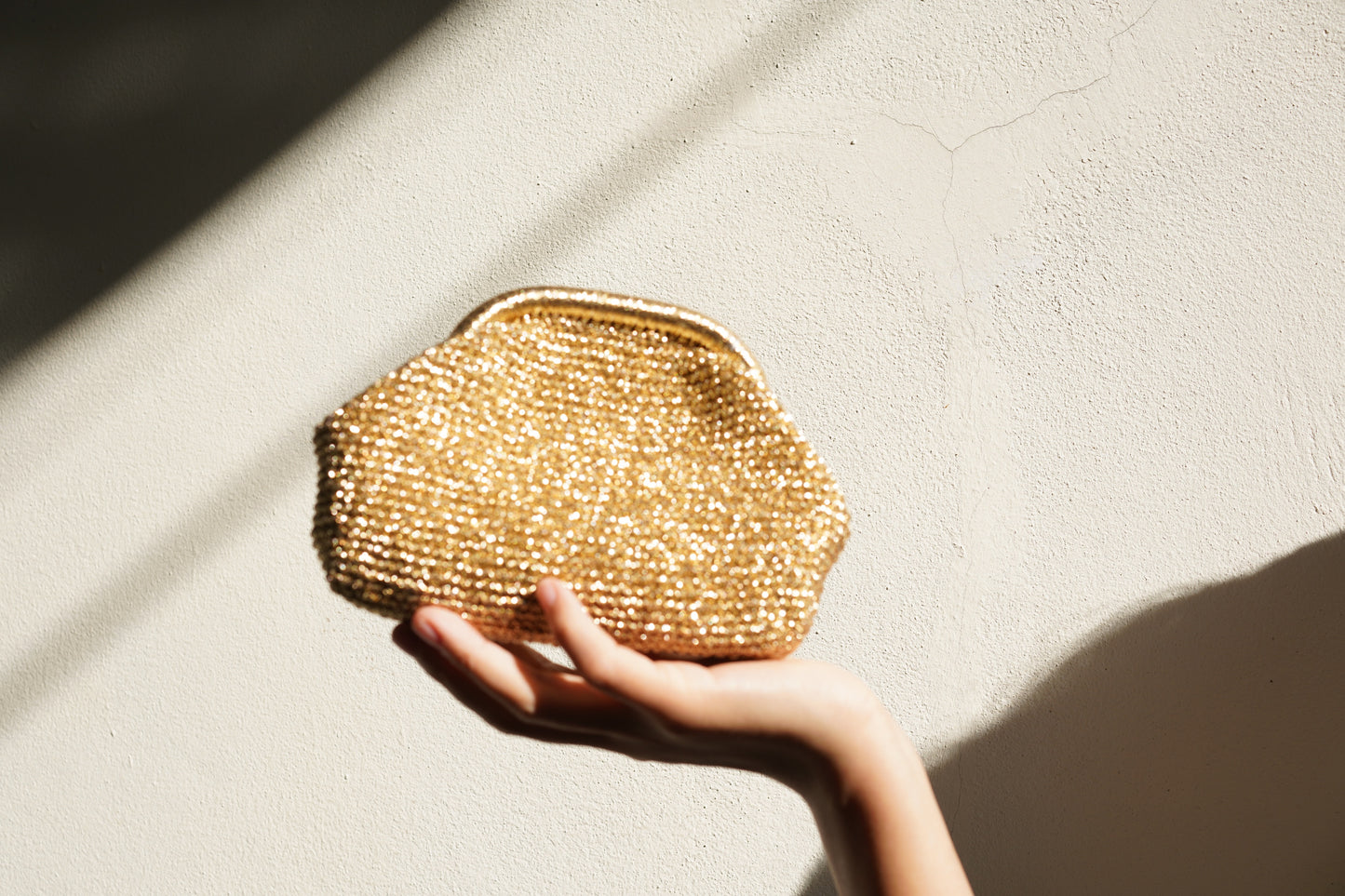 Mini Woven Wallet in Vintage Gold | Aunty Woven