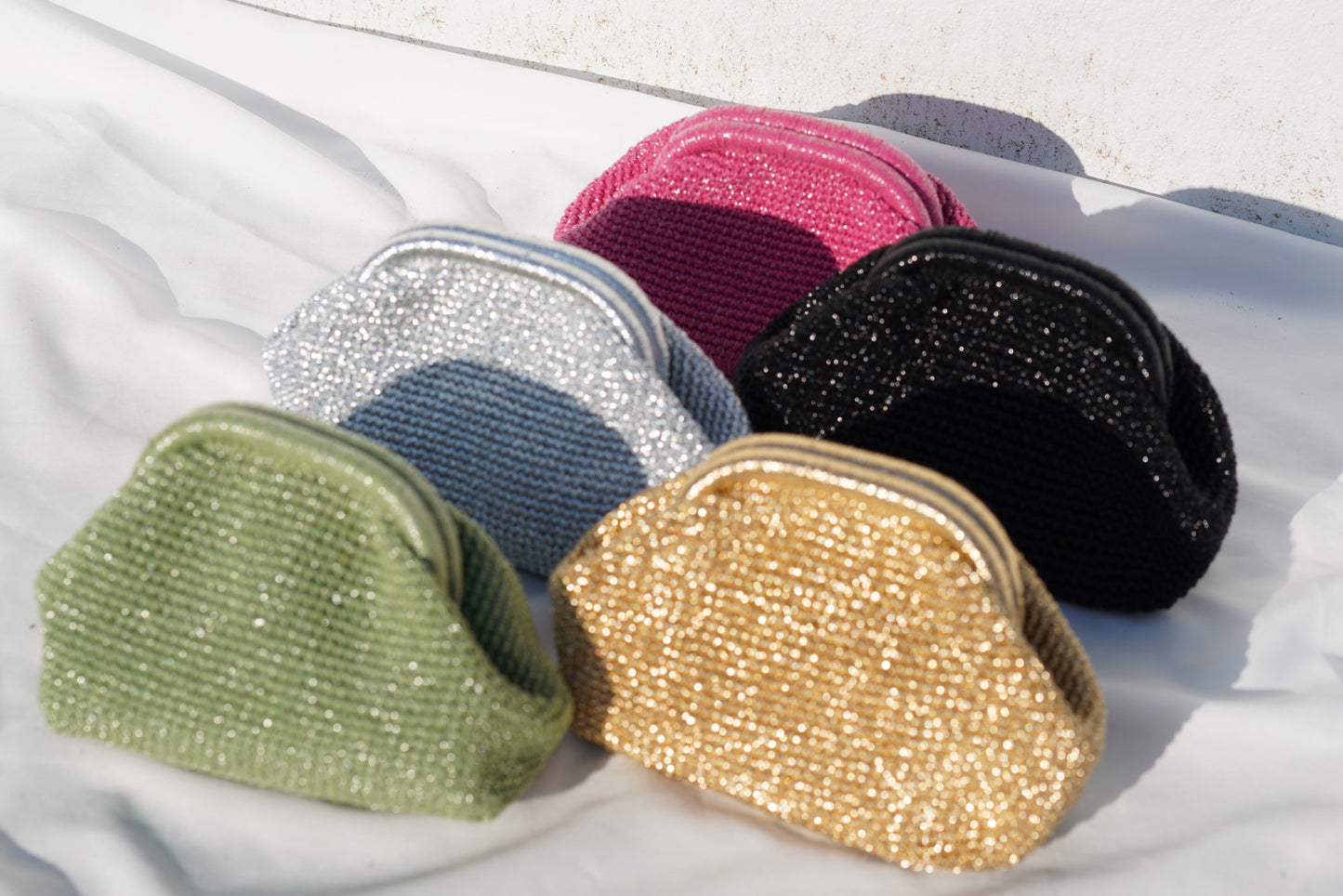 Mini Woven Wallet in Premium Silver | Aunty Woven